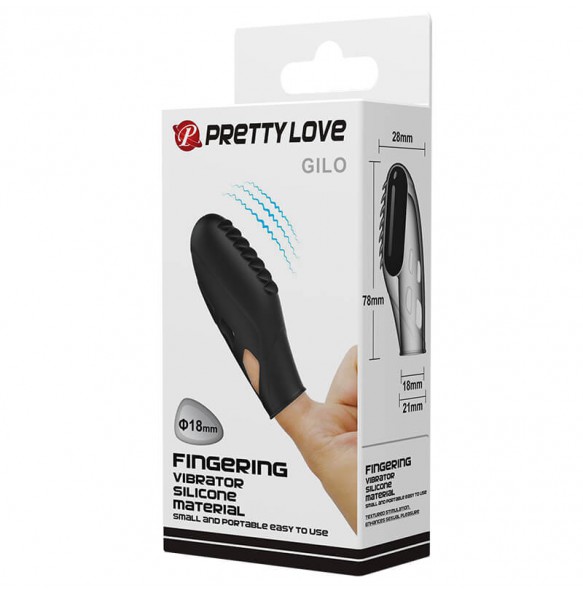 PRETTY LOVE - Powerful Finger Vibrator Sleeve II (Black)
